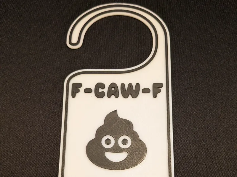 F-CAW-F im pooping Do Not Disturb Door Sign