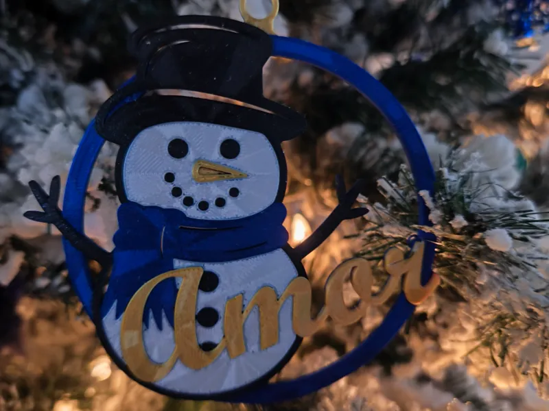 Deseos navidad Hombre nieve