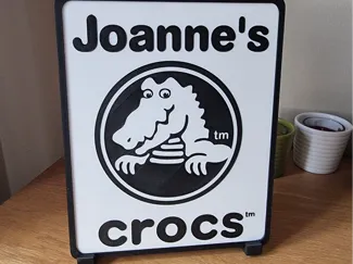 Personalised Crocs Plaque Sign
