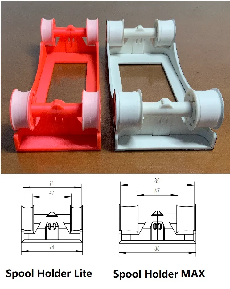 Print in place spool holder with printed bearings (Dec.10 2023 updated) view 2