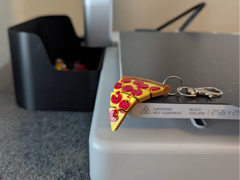 Flexi Pizza Slice Keychain Fidget (Print-in-place)