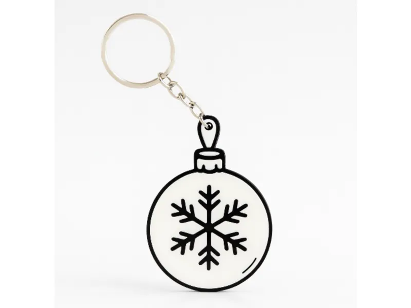Weihnachtskugel - Schneeflocke - Schlüsselanhänger