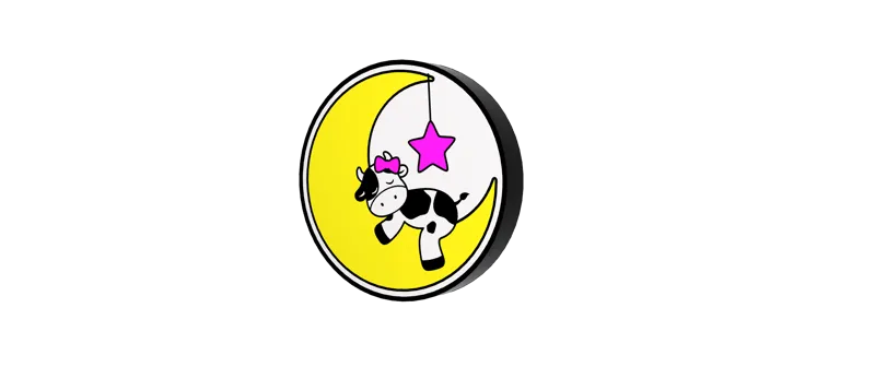 cow on the moon girls lightbox