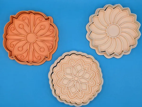 Set de 3 emporte-pièces fleurs mandala pour pâte à modeler