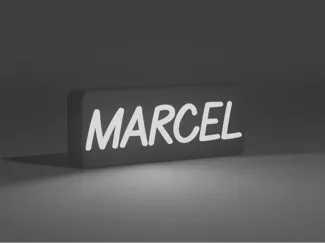 Lichtbox Marcel Name