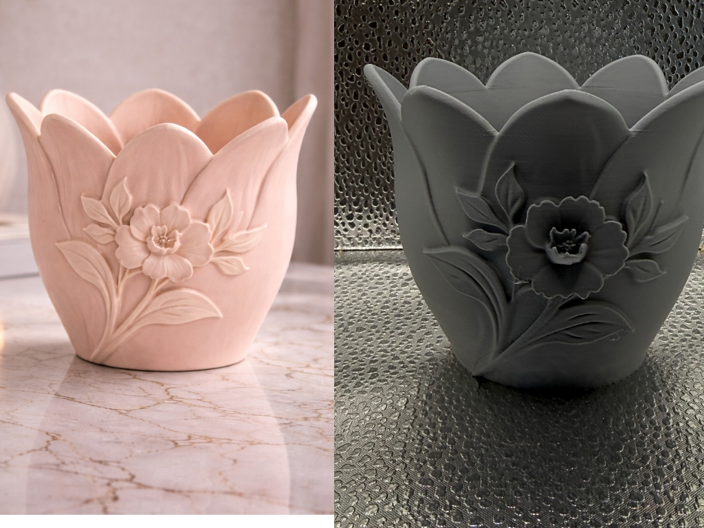 Soft Tulip Bloom Vase for Elegant Home Decor