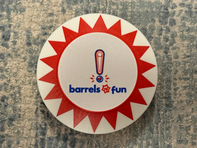 Barrels of Fun Pinball Pop Bumper Lightbox / Lamp