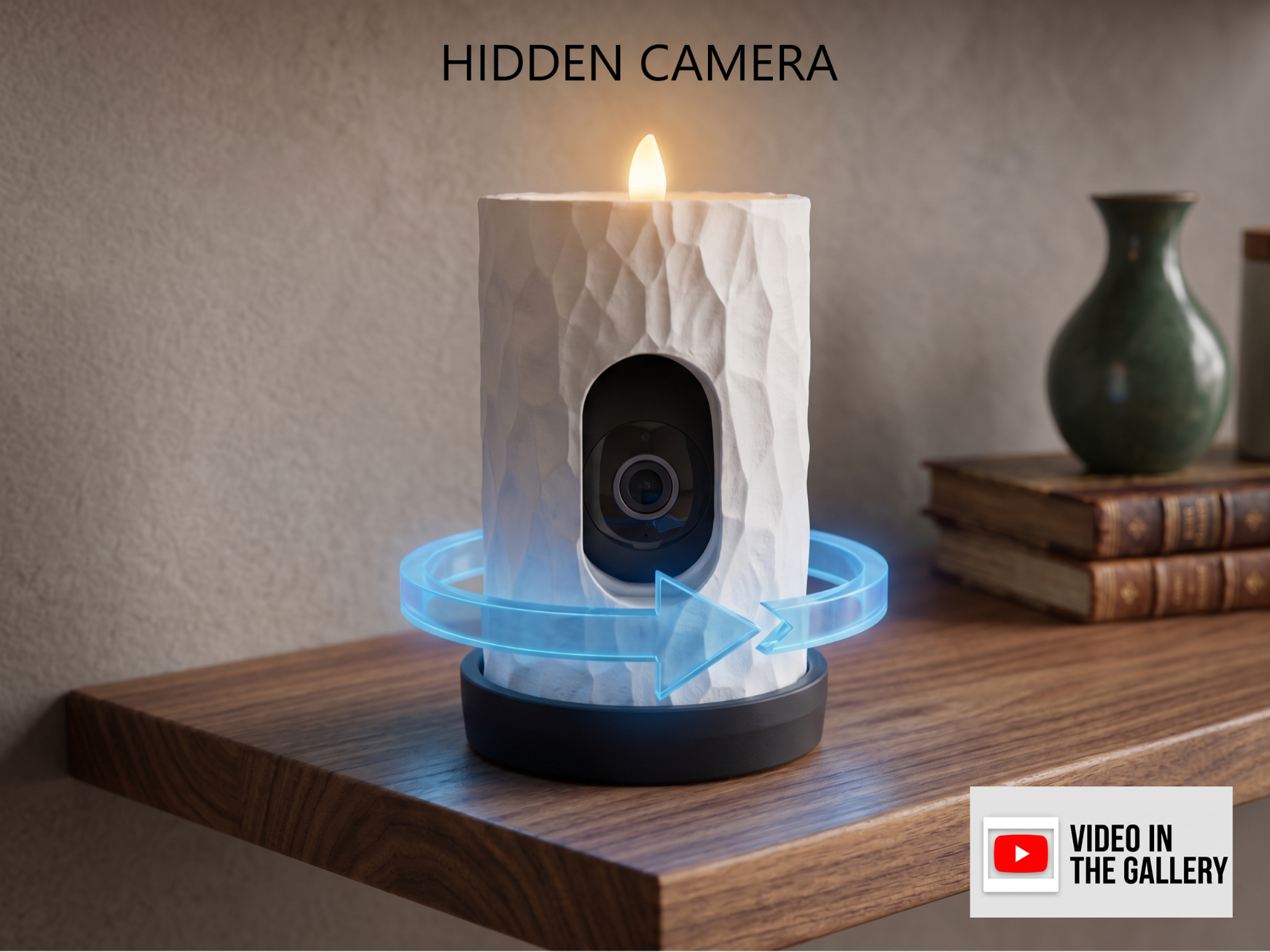 SPI HIDDEN CAMERA as a candle stand