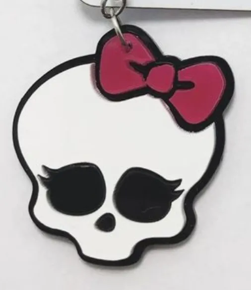 MONSTER HIGH SKULL EARRING/ KEYCHAIN