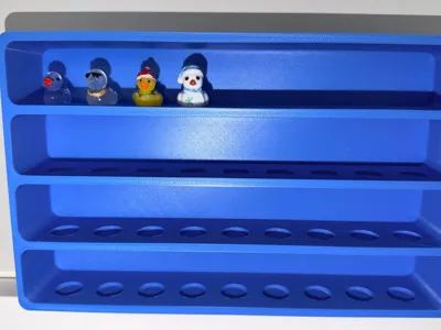 Mini Glass Ducks Trophies Display