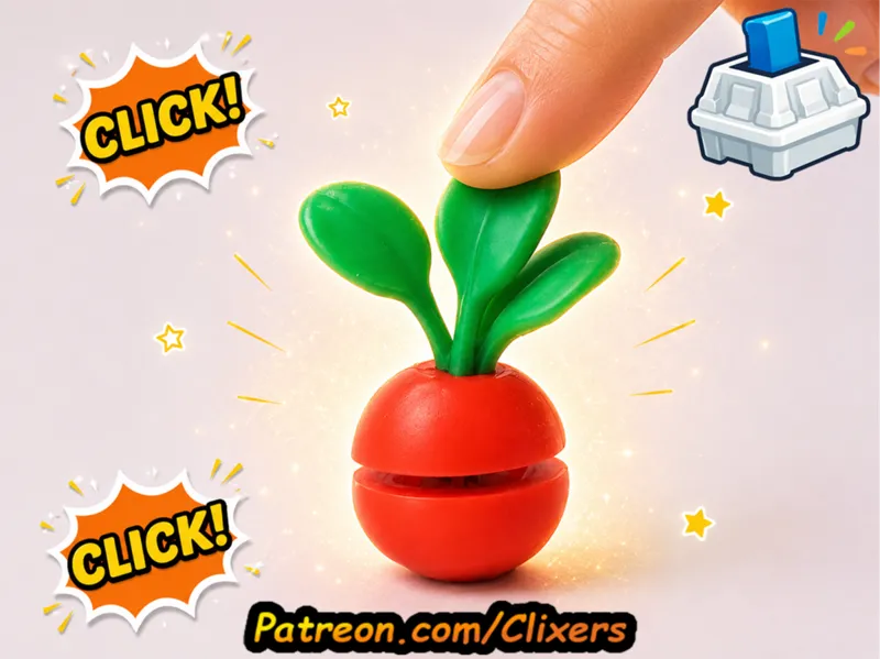Radish Clicker Cute Fidget Toy