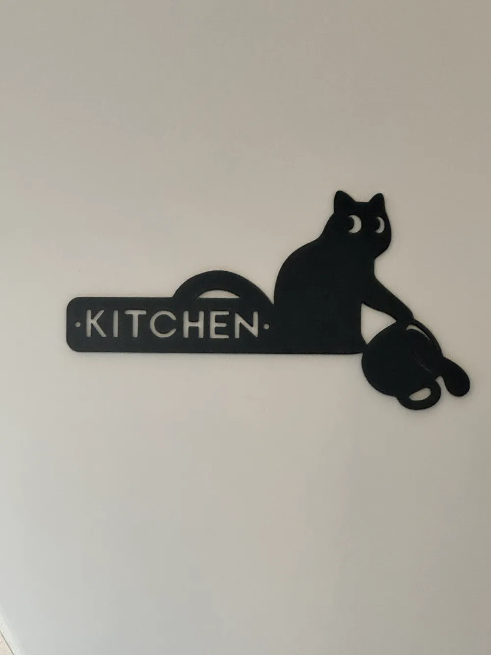 Kitchen cat sign - Free 3D Print Model - MakerWorld