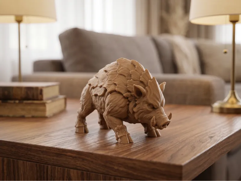Forest Boar Figurine-Fantasy Woodland Beast Model