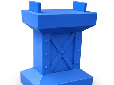 Toy Train Track Bridge Support Base
