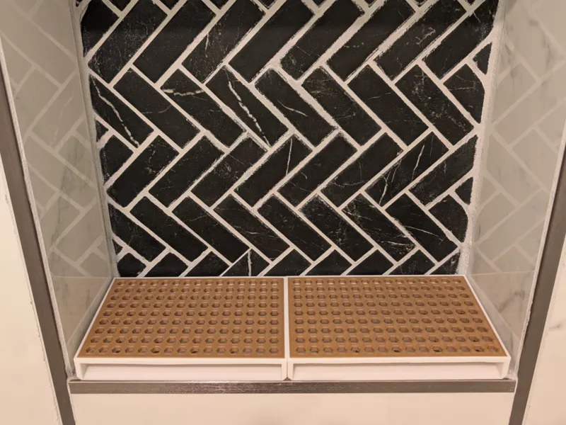 Self-Draining Shower Tray