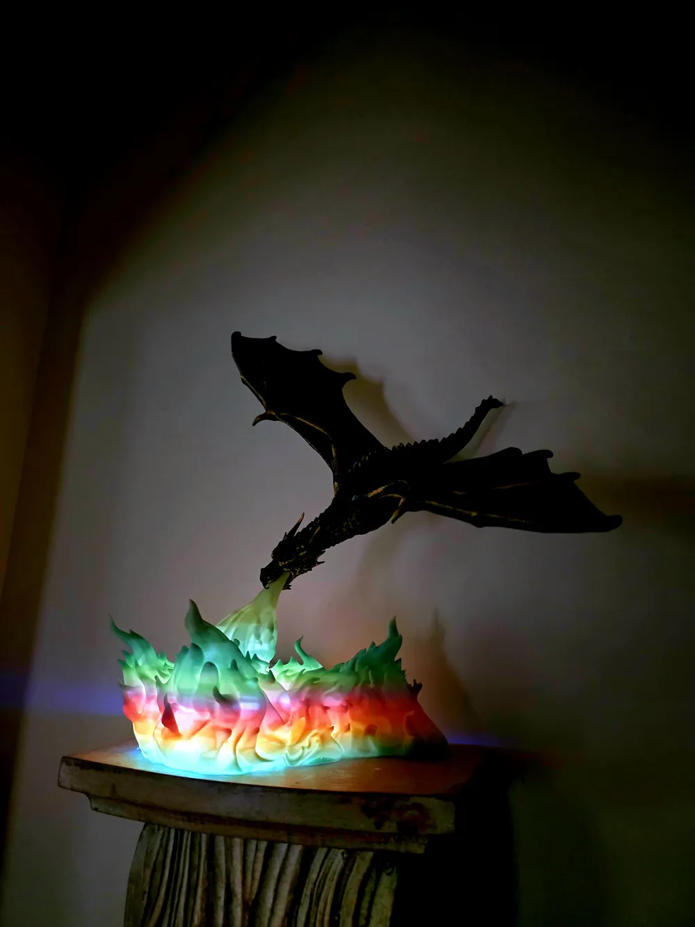 Dragon Breathing Fire Lamp - Free 3D Print Model - MakerWorld