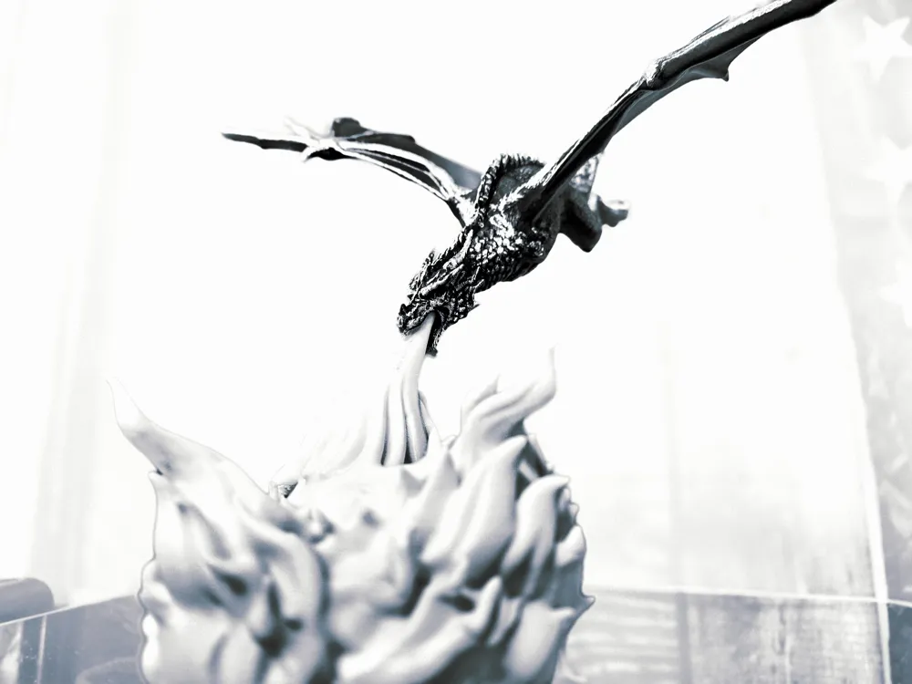 Dragon Breathing Fire Lamp - Free 3D Print Model - MakerWorld