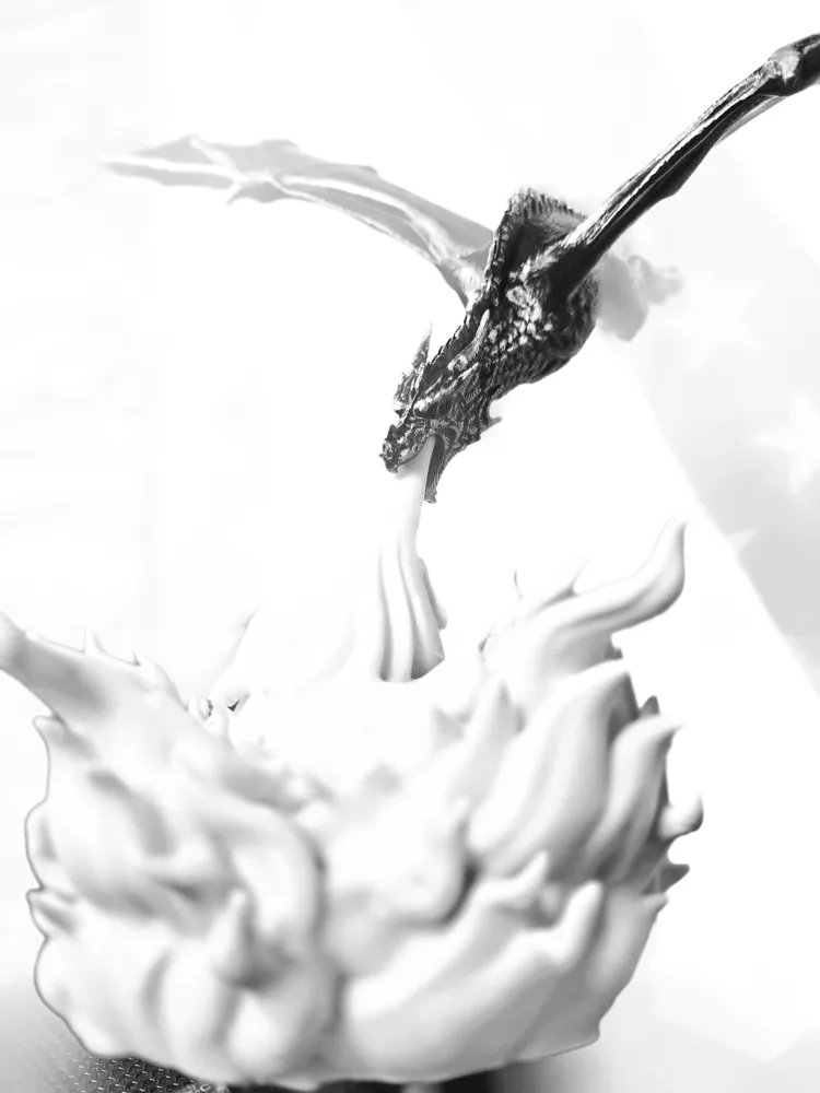Dragon Breathing Fire Lamp - Free 3D Print Model - MakerWorld