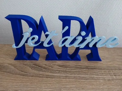 Dad I love you lettering multipart
