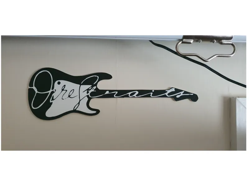 Dire Straits Logo on Guitar
