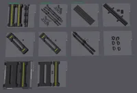[H2] All Parts for 2x AMS2 w/Ext + Back Brace + Plate Holder