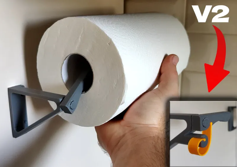 Paper towel Holder - Print in place / Quick release and load