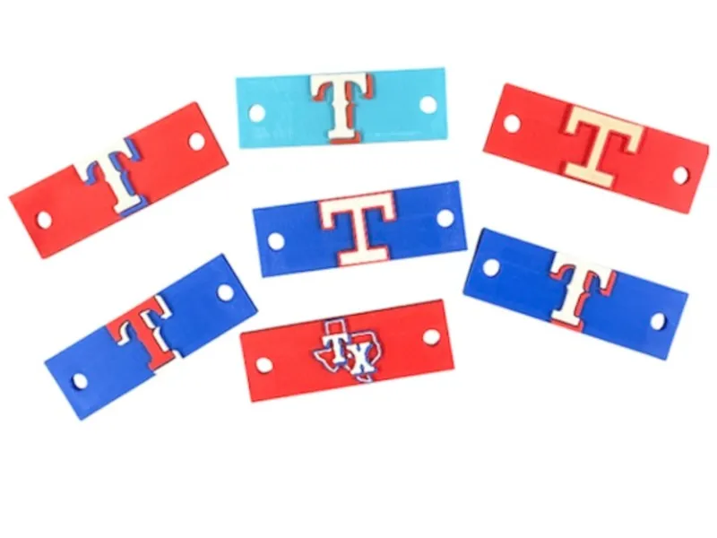 Baseball Cap Logo Plates - Texas Rangers