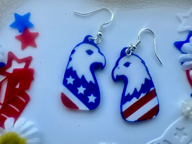 Patriotic Eagle Earrings