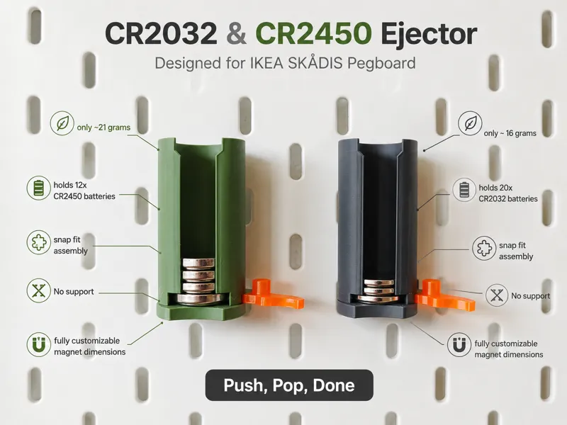 CR2032&CR2450 Battery dispenser for SKÅDIS