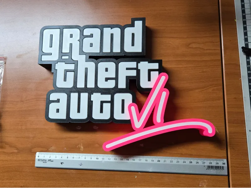 GTA VI (6) Logo Multi parts (no ams) GTA6