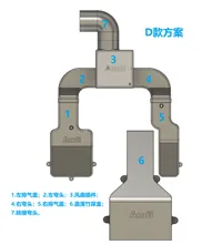 拓竹P1S排气系统D款（顶排气）