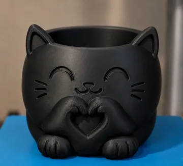 Maceta decorativa: Cute Black Cat Planter & Desk Organizer — vista de referencia 3