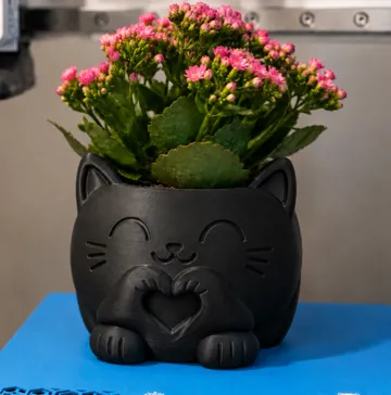 Maceta decorativa: Cute Black Cat Planter & Desk Organizer — vista de referencia 4