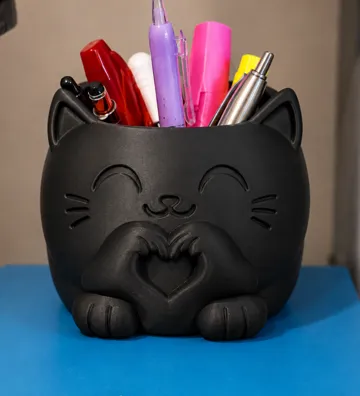 Maceta decorativa: Cute Black Cat Planter & Desk Organizer — vista de referencia 5