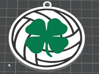 St Patrick's Day Volleyball Bag Tag