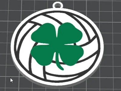 St Patrick's Day Volleyball Bag Tag