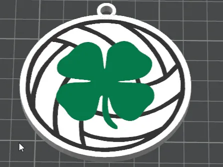 St Patrick's Day Volleyball Bag Tag