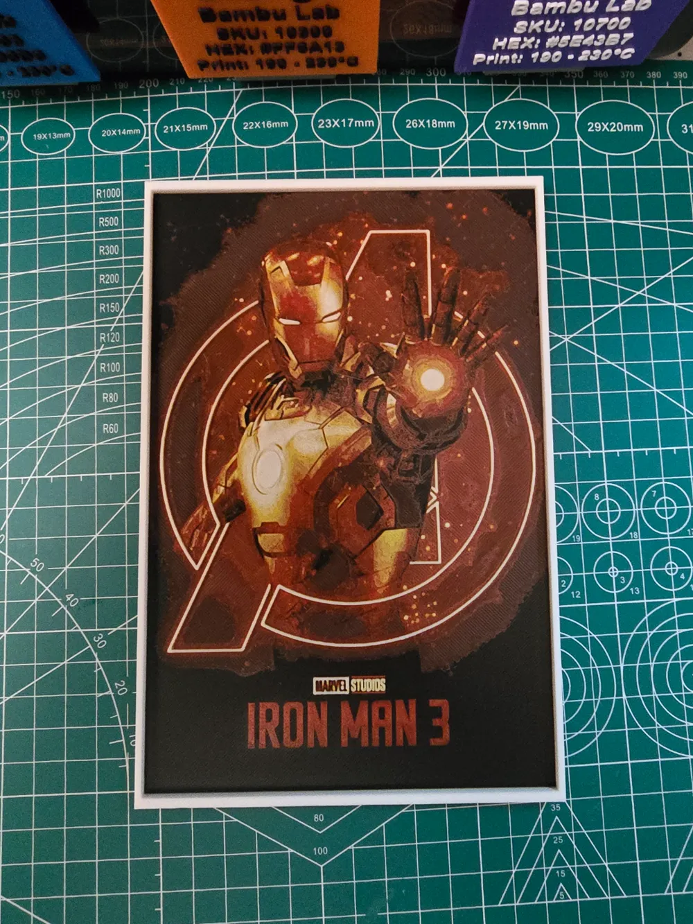 Iron Man 3 Movie Poster - Hueforge Art - Free 3D Print Model - MakerWorld