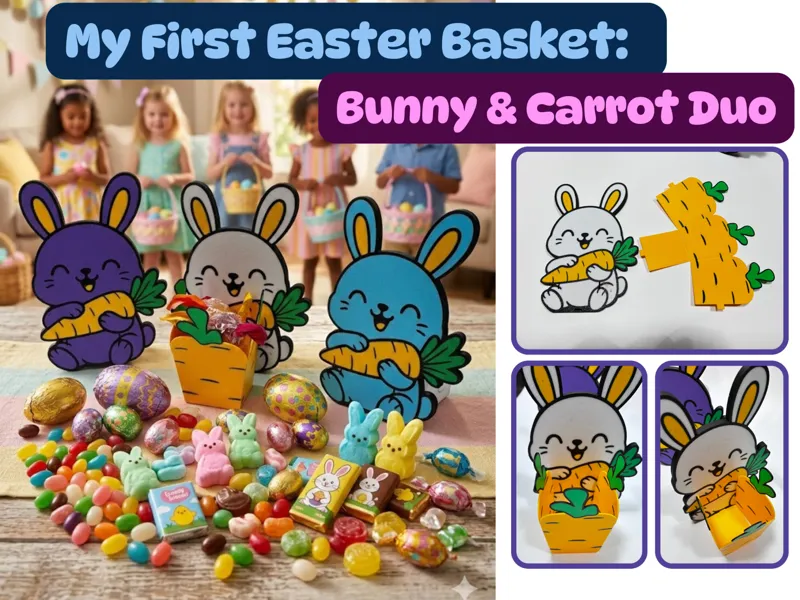 Easter Basket : Bunny & Carrot Duo