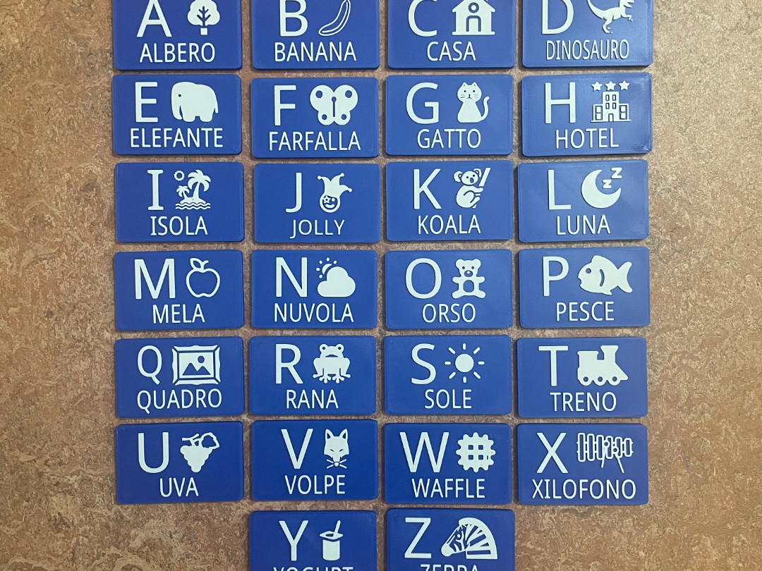 26 Card Educative Alfabeto ITALIANO e INGLESE