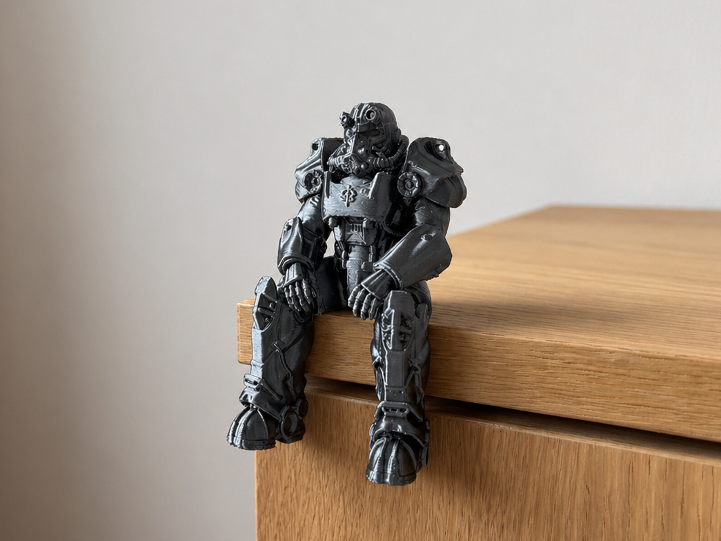 Fallout T-60 Power Armor sitting on a Ledge