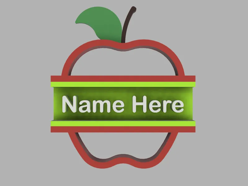 Teachers Apple Name Plate