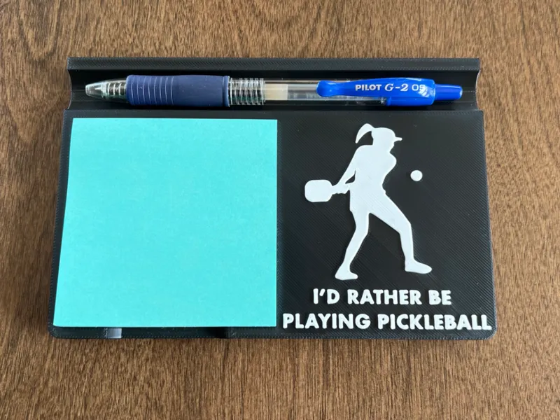 Pickleball Gift - Female Silhouette Post It Note
