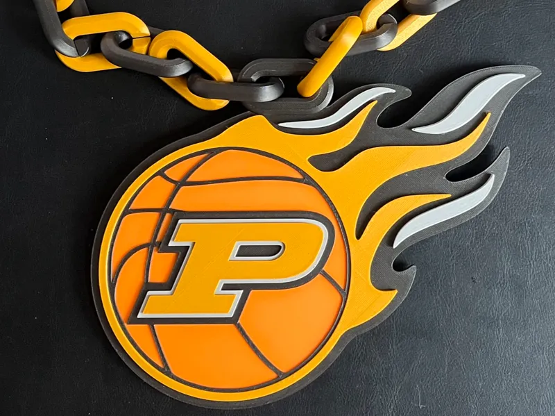 Purdue University Basketball Logo Chain