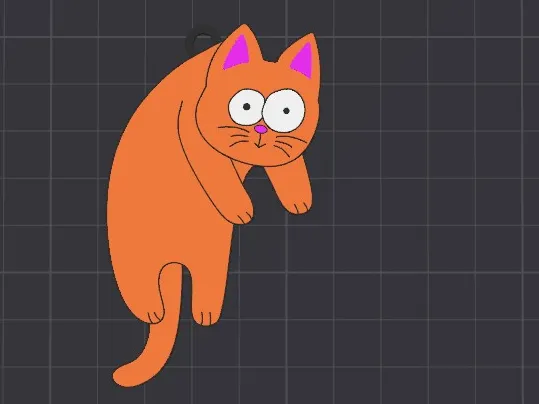 gatto appeso portachiavi