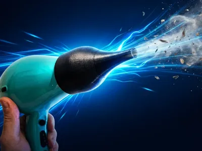 Hair Dryer Blower for Cleaning PCs, Keyboards, and Desktops