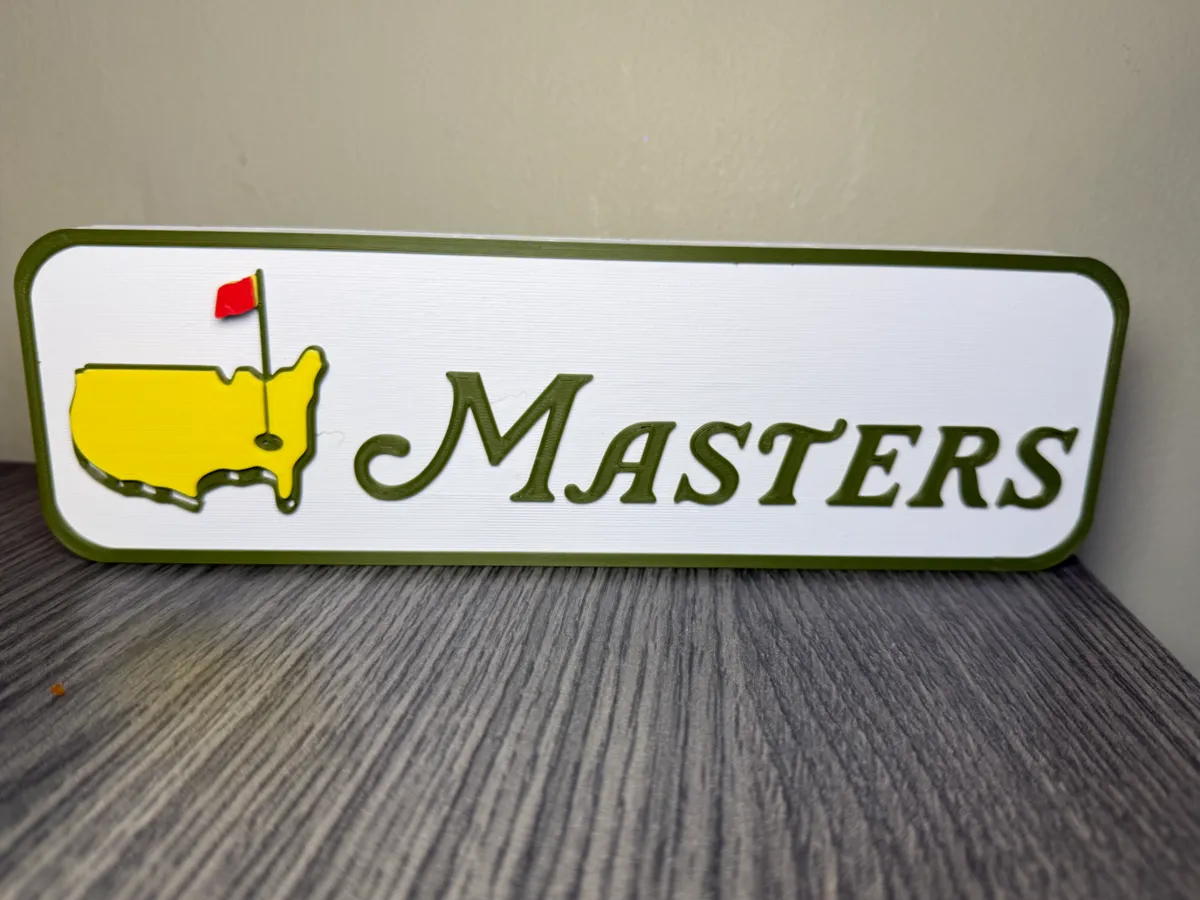 Masters Golf Sign – Framed Edition - Free 3D Print Model - MakerWorld