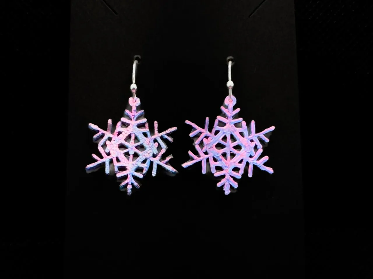 Snowflake earrings view 3