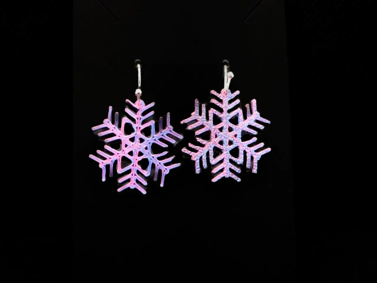 Snowflake earrings view 4