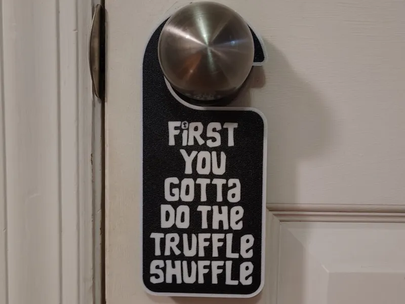 Goonies Truffle Shuffle Door Sign (AMS and no AMS)